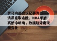 英雄联盟S15赛竞猜-罗马内部会议纪要流出——清晨豪取连胜，NBA季后赛使命明确，数据趋势出现新变化的简单介绍